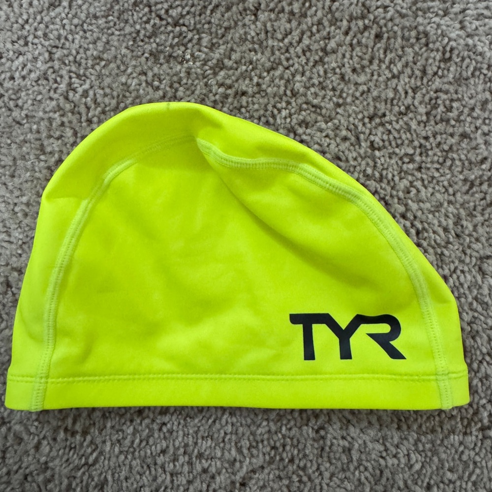 TYR Thermal Swim Cap - Neon Yellow